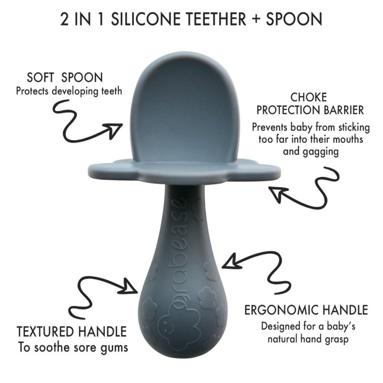Grabease Silicon Spoon Set Grey