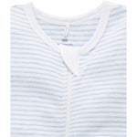 Purebaby Growsuit Zip Short Leg  Blue Stripe