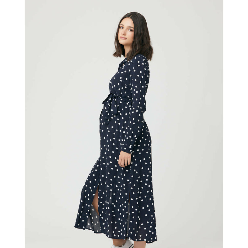 Ripe Spot Shirt Dress Navy/White