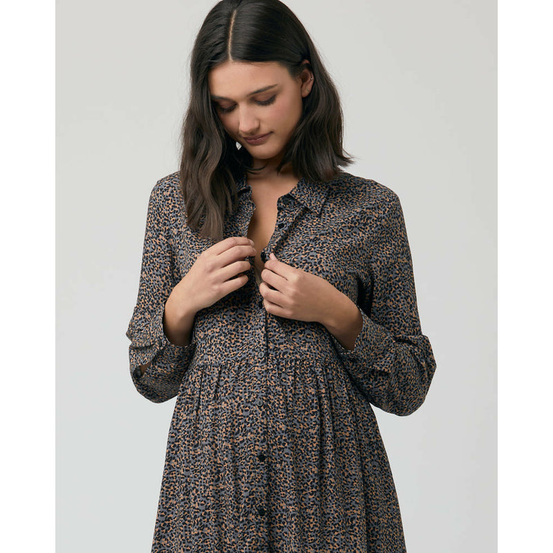Ripe Abbey Button Through Dress Slate