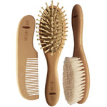 Shellamy baby 3 piece Wooden brush & comb set