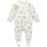 Purebaby Growsuit Woodland Flower Zip