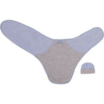 merino kids cocooi babywrap & beanie - sky blue