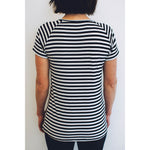 Hello Monday Top - Essential Tee  Stripe (B & W)