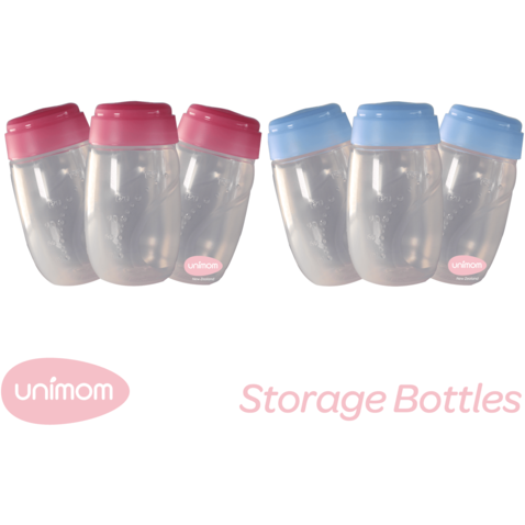 Unimom Storage Breast Milk Bottle - Pack of 3 (150 ml each) Blue