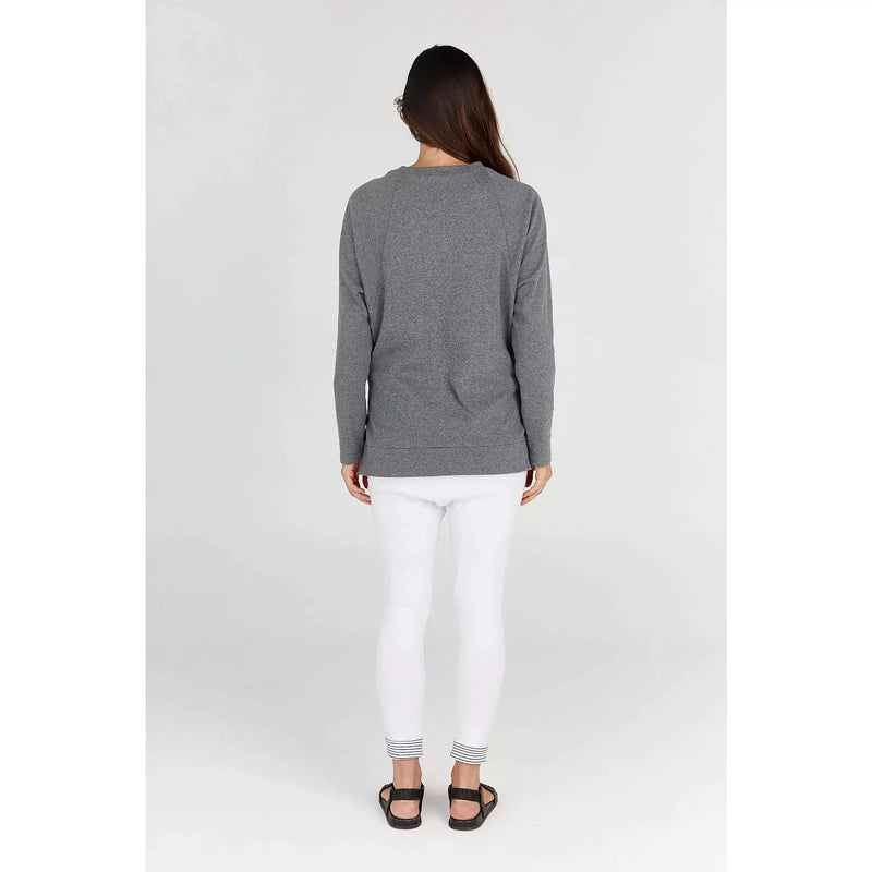 Legoe Rib Nursing Jumper  Dark Grey