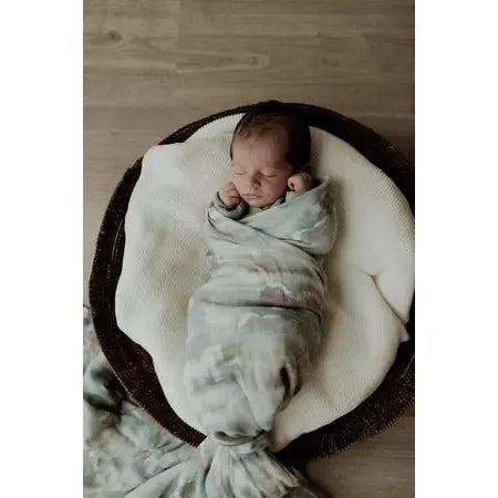 Pop Ya Tot Organic Muslin Swaddle Cloudy Skies