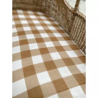 Pop Ya Tot Muslin Bassinet/Cot Sheet Lancaster