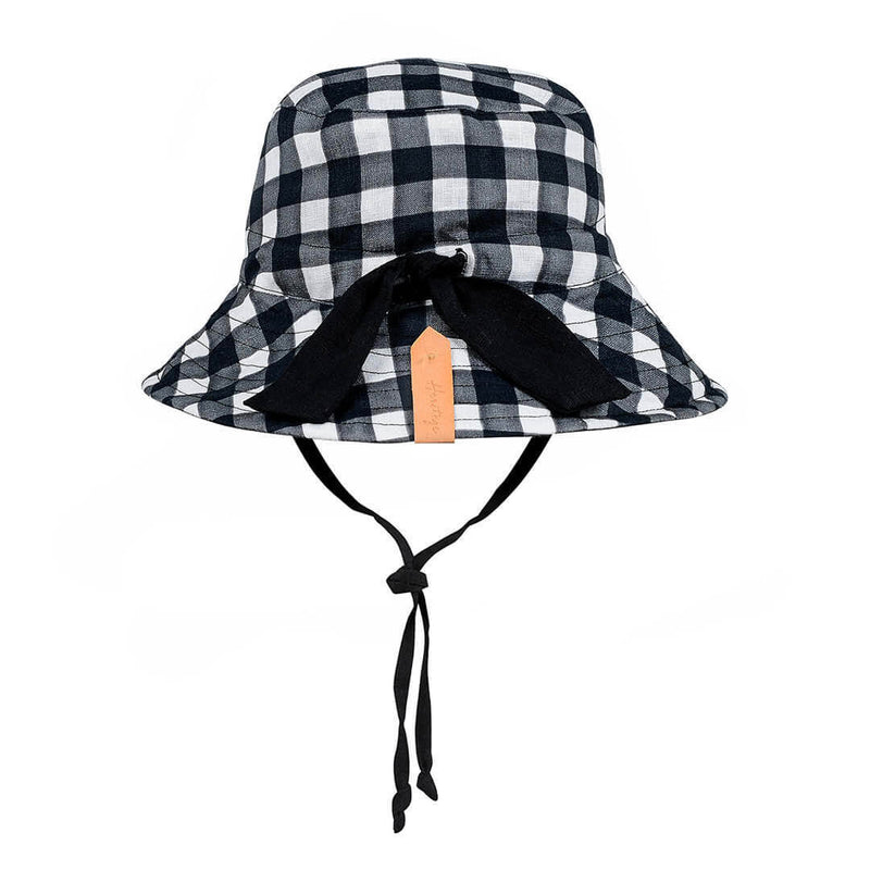 Bedhead Reversible Linen Bucket Hat Blake/Ebony