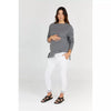 Legoe Rib Nursing Jumper  Dark Grey