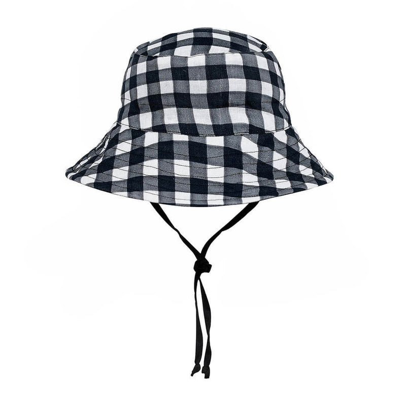 Bedhead Reversible Linen Bucket Hat Blake/Ebony