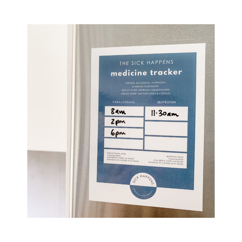 Sick Happens Medicine tracker magnet