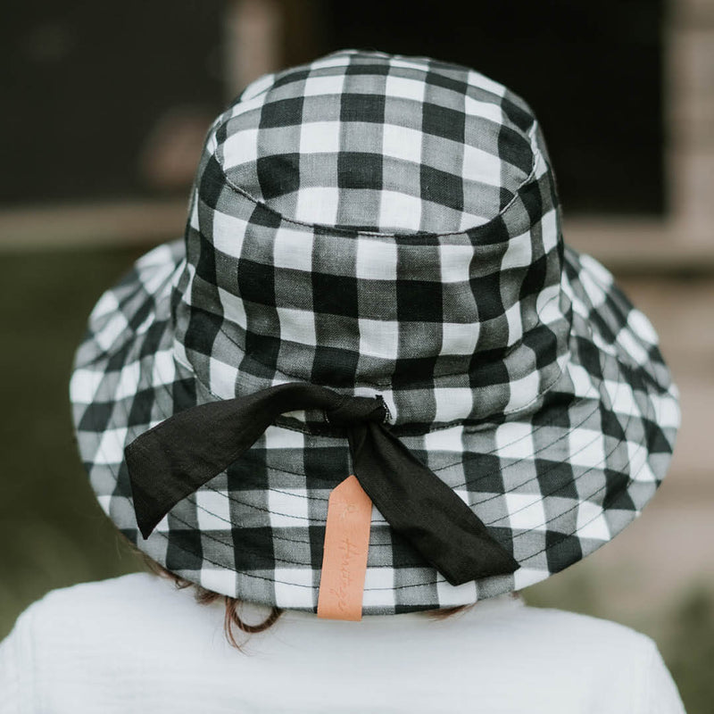Bedhead Reversible Linen Bucket Hat Blake/Ebony