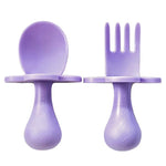 Grabease Toddler Fork and Spoon Set Lavender