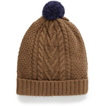Sale Purebaby Beanie - Cable Knit Camel/Maple