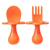 Grabease Toddler Fork and Spoon Set Orange
