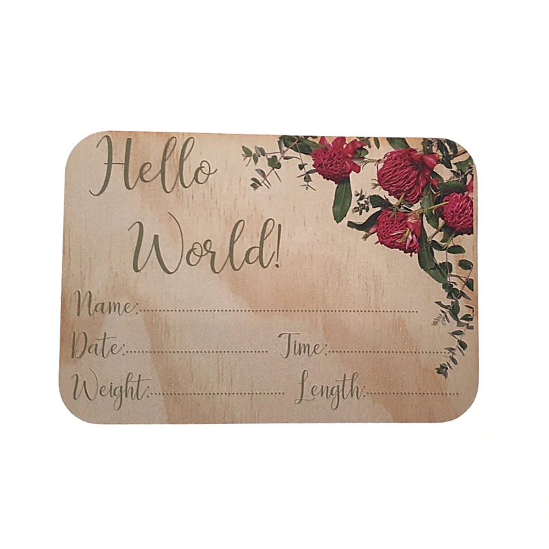 5 Little Bears Birth Announcement Plaque Waratah