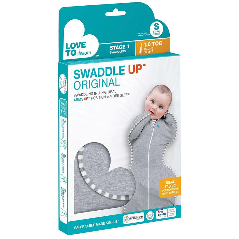 Love To Dream Original Swaddle Up 1.0 Tog Grey