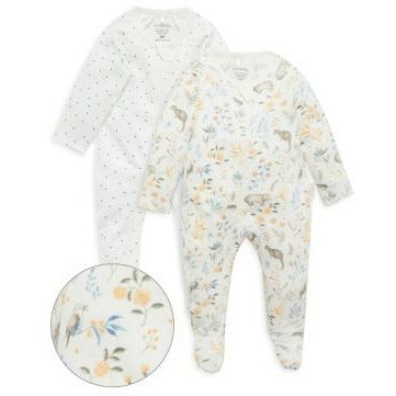 Purebaby Growsuit Digital Print 2 Pack Bush Friends