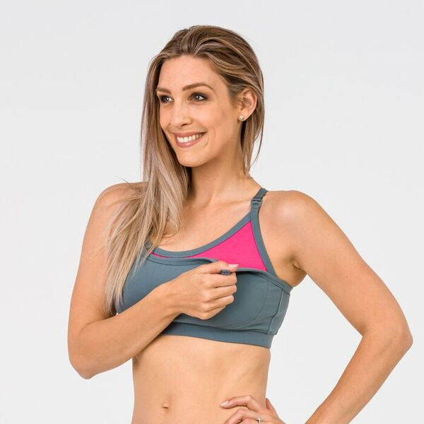 Cadenshae Bra Everyday Nursing Grey & Pink